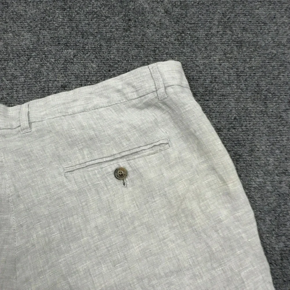 Club Room Pants Mens 36x30 Grey Linen Luxury Casual Summer Beach Style